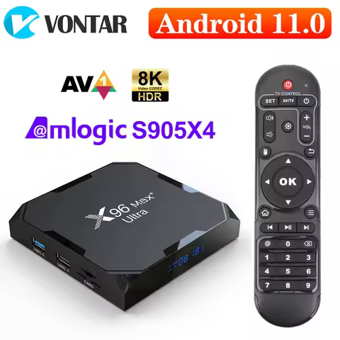 X96Max Plus Ultra TV Box Android 11 Amlogic S905X4 4GB 32GB TVBOX AV1 8K Wifi BT X96 Max Media Playe
