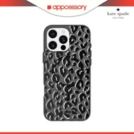Kate Spade New York City Leopard Black Magnetic Case for iPhone 16 Pro Max