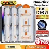 NNBILI 3Pcs Oleophobic Coating Dust Free Easy Installation Screen Protector For iPhone 14 11 13 12 1