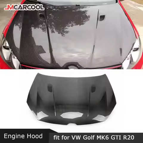 For Volkswagen VW Golf 6 VI MK6 GTI R20 2010-2013 Car Bonnet Cap Carbon Fiber Front Engine Hood Air 