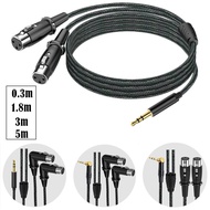 One Point Two Metal Shell Elbow 3.5mm TRS Turn Double 90° Elbow Canon Female (XLR) Y-Shaped Audio Ca