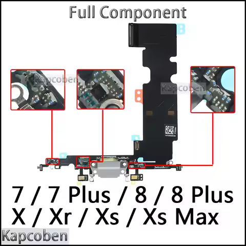 USB Port Charger Dock Connector Mic Cable for IPhone 7 8 X Xs Max X Xr Plus Dock Charging Board Flex