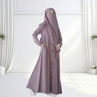 Gamis abaya ayra set khimar latest 2025 syari long bergo luxury women's dress