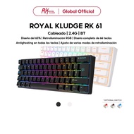 RK61 Royal Kludge Bluetooth 5.0 & USB C Dual Mode RGB Backlit Mechanical Keyboard