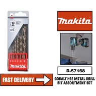 MAKITA D-57168 Cobalt HSS Drill Bit 6pc Assortment Set