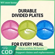 12PCS Dinner Plates Round Divided Plates Stain-Resistant Shatterproof Food Trays Cafeteria Tray 016