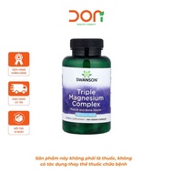Swanson Triple Magnesium Complex 400mg Pills Supplement 3 Types of Magnesium to Strengthen Muscles a