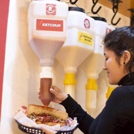 Large Capacity Hanging Sauce Dispenser - Sauce Hanger - Hands-Free Sauce Dispenser - 5.5L