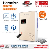 Dehumidifier | HomePro DHU2200 | Remote | 2.2L Tank | Dual Dehumidification | Moisture Absorber | Lo