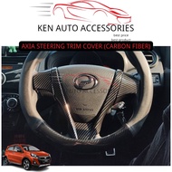 PERODUA AXIA 2014-2022 AXIA SE STYLE G STEERING COVER & STEERING TRIM COVER CARBON FIBER (3 PCS WITH