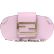 近全新 Fendi 眼鏡盒鏈條法棍包 7AS069 AG0O 紫色皮革袋 0319 [二手] FENDI