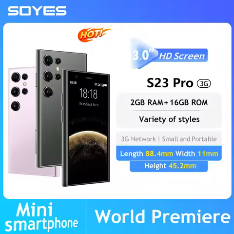 SOYES S23 Mini Smartphone Android 8.1 Dual SIM 3.0'' HD 1000mAh Battery WIFI Bluetooth 3G Small Mobi