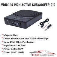 Underseat Subwoofer Car Speaker Kereta Built-In Amplifier Active Subwoofer G10 10 Inch - 3 MONTH WAR