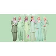 📍[LIGHT MATCHA] BAJU RAYA KURUNG PLAIN MODEN RIBEN/RIAU/KEDAH POKET/RUFFLE/SKIRT  SEDONDON RAYA BRID