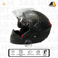 Helm Zeus 611c Modular Solid Matt Black/ Black Doff