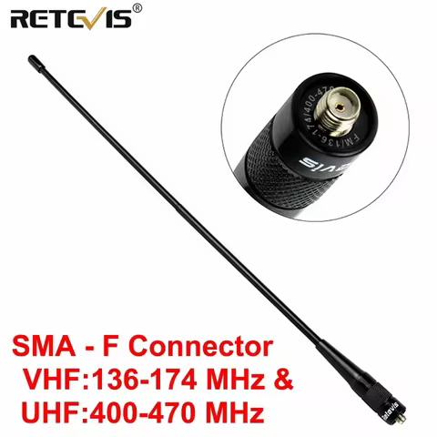Retevis RHD-771 Walkie Talkie Accessories SMA-F VHF UHF Dual Band Walkie-Talkie Antenna for Baofeng 