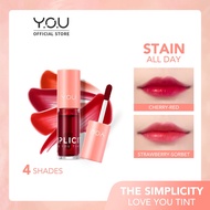 YOU Simplicity Love You Tint | Liptint Lipstick Light Long Lasting Quick Dry Non-Stick