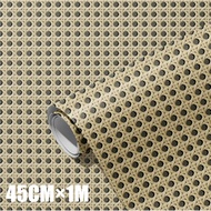 3D Rattan PVC Wallpaper Dinding Bilik Tidur Wall Paper Furniture Contact Paper Wardrobe Sticker