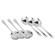 Dinner Spoon Set, Stainless Steel Buffet Banquet Spoon, Catering, Restaurant Service Tableware,6 Pieces