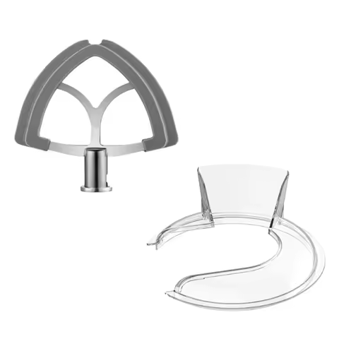 Pouring Shield Flex Edge Beater Paddle for Kitchenaid 4.5-5QT Mixer Bowl for Kitchenaid Stand Mixer 