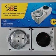 IP66 WEATHERPROFF ISOLATOR / PEMISAH KALIS CUACA IP66 TYPE 13A SWITCH SOCKET - INDOOR/OUTDOOR USE