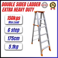 EXTRA HEAVY DUTY (150kgs Max.Load) 6 Step Double Sided Aluminium Ladder (Exploit)