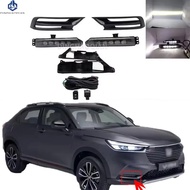1Pair LED Fog Light Headlight Fog Lamp Cover Grill Bezel Switch Foglights Assembly For Honda HR-V HR