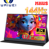 [MHUS] WAIWEI 17.3" 2K 2560*1440P 144Hz Gaming Portable Monitor For PC Cell Phone Laptop Xbox Switch