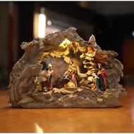 Nativity Scene SET Christmas Gift Holy Family Statue Christ Jesus Mary Joseph Catholic Figurine Xm03