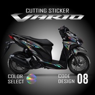 Striping Vario 125 150 New - Cutting Sticker Stiker Lis Timbul Variasi Motor Honda Vario Warna Gold Emas Hologram Laser Pelangi Chrome Kode VARIO NEW NAM 08