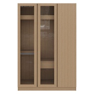 SB Design Square KONCEPT FURNITURE ตู้เสื้อผ้าบานเปิด รุ่น Timbur สีแคชชูโอ๊ค (134x56x200 ซม.)