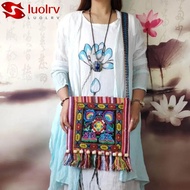 LUOLRV Message Bag, Hmong Tribal Ethnic Vintage Women Shoulder Bag,  Fashion Embroidery Tapestry Tas