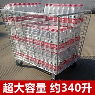 Zhuowei Supermarket Mesh Basket Utility Wagon Cart Large Shopping Cart Warehouse Trolley Table Troll