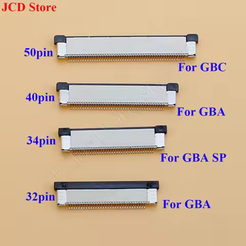 5pcs For GBA/GBA SP/GBC 50 40 34 32 Pin LCD Screen Connector Ribbon Flexible Cable Connect Jack Sock