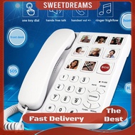 Big Button Phone One Button Touch Corded Telephone 9 Piction for Seniors Elderly