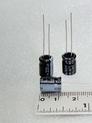 (แพ็ค10ตัว)สินค้าแท้ผลิตใหม่ๆอายุการใช้งานยาวนาน C 220UF 25V คาปาซิเตอร์ แบรนด์Aishi ทนร้อน85C size8