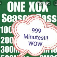 XOX Season pass 999 minutes. Promo Special