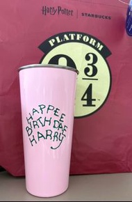 現貨💢✨️  HAPPEE BIRTHDAE HARRY  生日杯 tumbler  hogwarts glass  magic WAND muddler 韓國 Starbucks x HARRY P