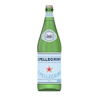 (Set Of 2 Bottles) Sparkling Natural Mineral Water, Glass Bottle (1L) - SAN PELLEGRINO