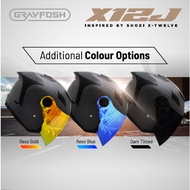 (Visor) Helmet Grayfosh X12J Visor Smoke Visor for Day and Night Use (SIRIM APPROVED)