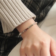 [CCNMADE] Handmade Thread Wish Gemstone Bracelet / So called (曰) Urethane (6colors)
