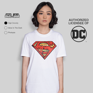 Kaos Azura DC Comics Original Superman Comic Logo Pattern Silhouette Character (Dewasa)