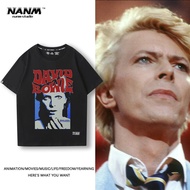 David Bowie David Bowie Rock Band t-Shirt Men Pure Cotton American vintage Trendy Pure Cotton Half S