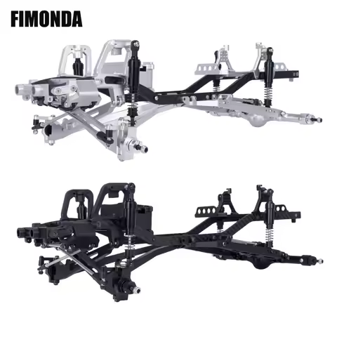 Twin I-Beam 2WD Pre-Runner CNC Metal Chassis Kit for 1/10 RC Crawler Desert Truck Axial SCX10 I II I