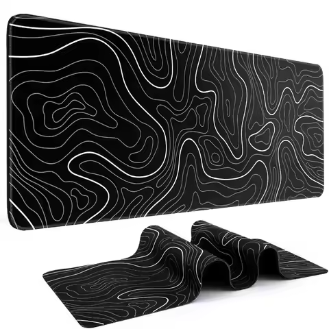 Topographic Shape Gaming Mouse Pad Anti-Slip Wear-Resistant Office Keyboard Desk Mat Computer Keyboa