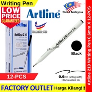 【12-PCS】Artline 210 MEDIUM 0.6mm Writing Pen Permanent Writing Ink Pen #0.6mm #210 #Artline #Black #