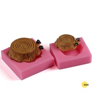 H&X 3D Fairy Stump Silicone Mould Chocolate Fondant Cake Topper Molds Decor DIY Tool