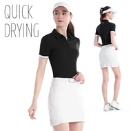PGM Golf Polo Shirt for Women Short Sleeve Breathable Quick Dry Causal Shirts Ladies Knitted Athleti