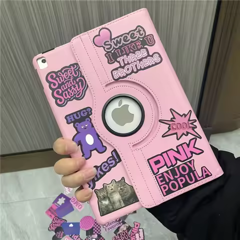 Case for iPad 10.2 7th 8th 9th Gen iPad Cover A2197 A2270 A2428 A2602 360 Rotating Case iPad 9.7 Min