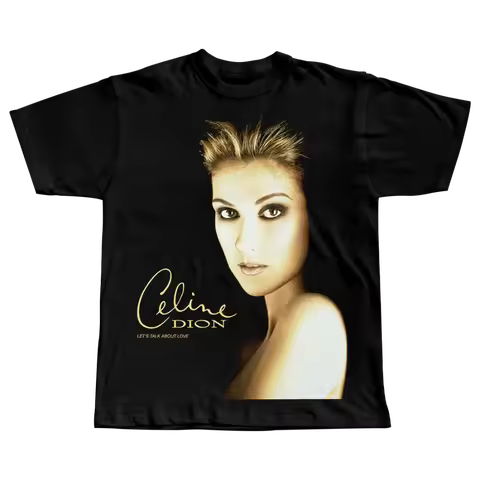 Celine Dion Portrait Graphic 100%Cotton Unisex Shirt 2026 Summer New Y2k Fashion Men's Women's Vinta
